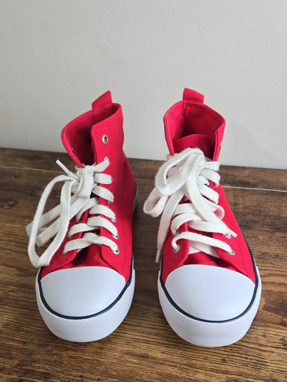 Polo Ralph Lauren Hamptyn Hi II‎ Bear Red Canvas High Top Sneakers Kids 4 103655